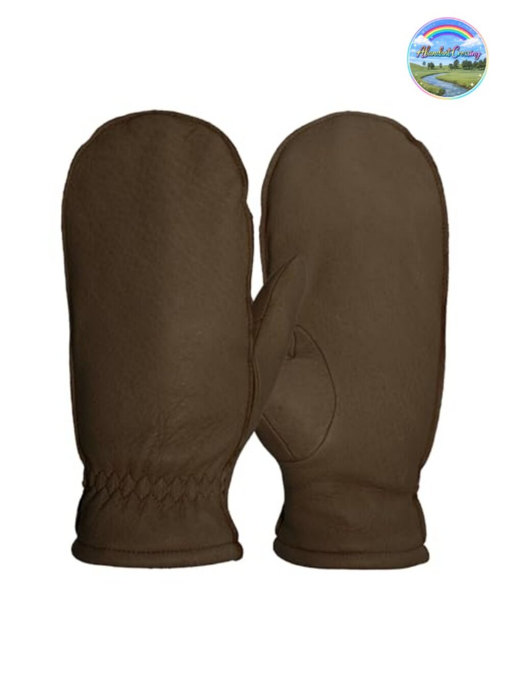 Leather Trimmed Glittens Mittens with Finger Liners Ski Winter